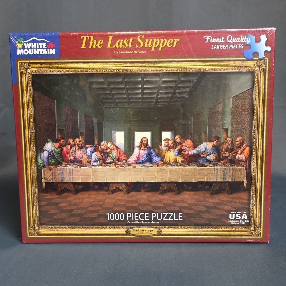 White Mountain The Last Supper‎ Jigsaw Puzzle 1000 Pc Larger Pieces 24 x 30 New